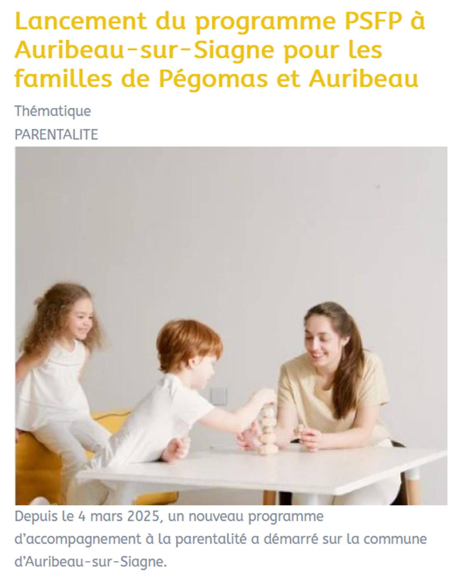 Lancemenf du PSFP à Auribeau-sur-Siagne