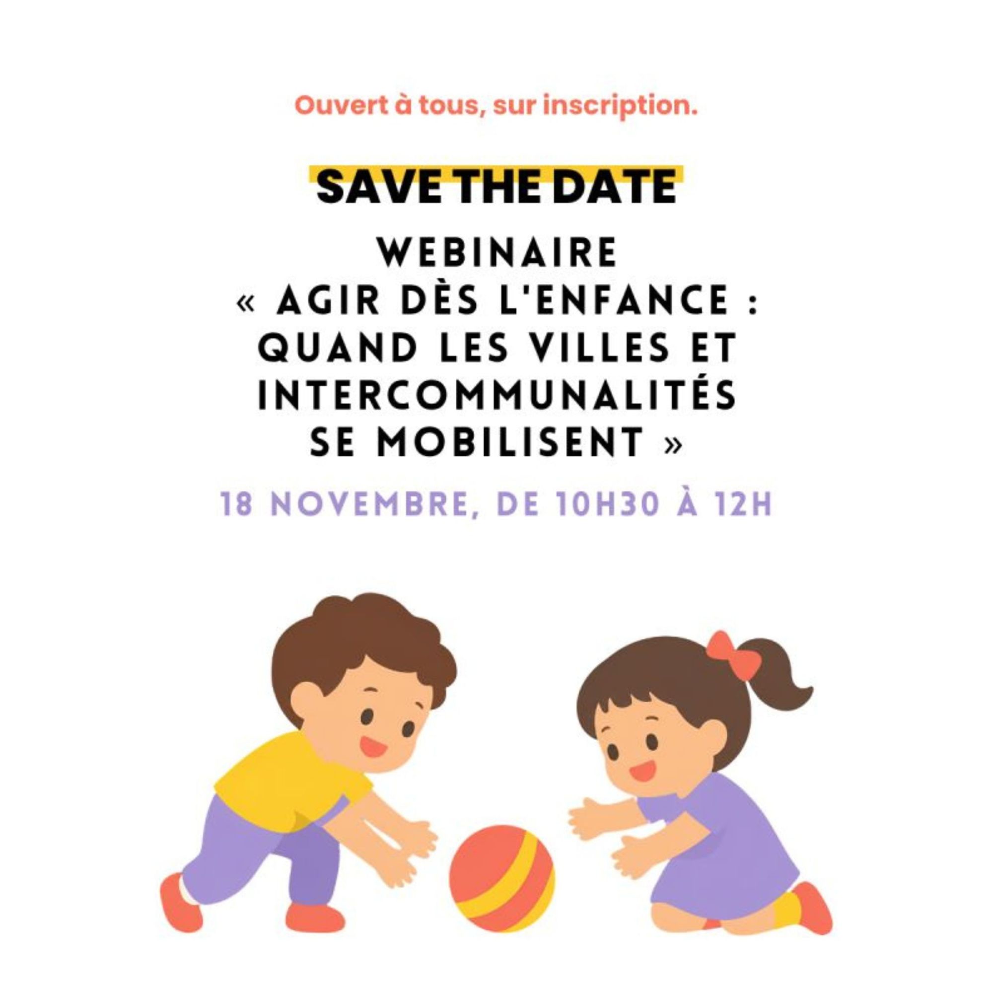 Webinaire : Agir dès l'enfance : quand les villes et intercommunalités se mobilisent